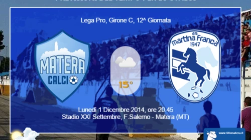 CALCIO - Il Meteo per Matera vs Martina Franca